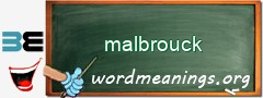 WordMeaning blackboard for malbrouck